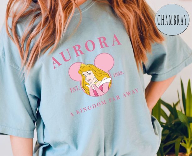 Aurora Comfort Colors® Disney Princess Shirt, Est. 1959 Princess Aurora Tee Disney Character Shirt, Disney Trip Shirt