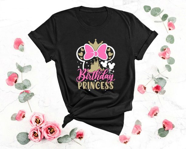 Disney Birthday Shirt, Birthday Princess Shirt, Minnie Birthday Princess Shirt, Birthday Girl Disney Shirt