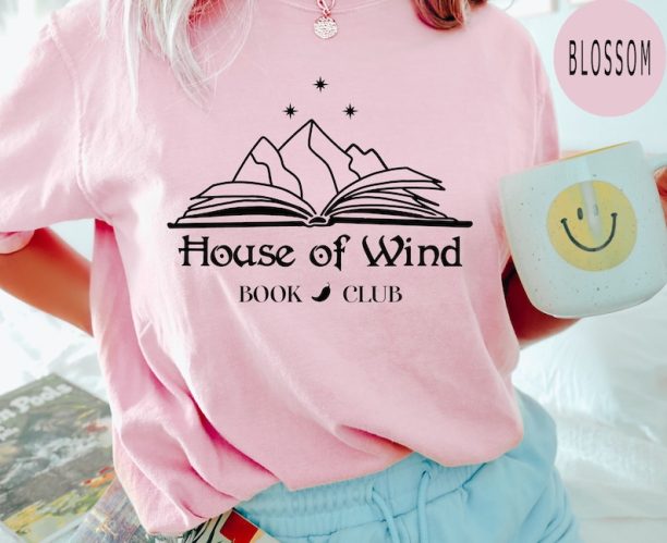 House Of Wind Comfort Colors® Book Shirt, Book Club, Book Gift, Book Lover Gift, Bookish Gift, Bookworm Gift