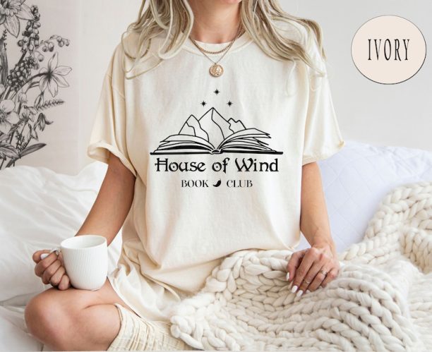 House Of Wind Comfort Colors® Book Shirt, Book Club, Book Gift, Book Lover Gift, Bookish Gift, Bookworm Gift