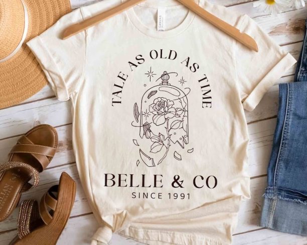 Disney Beauty and the Beast Tale As Old As Time Belle C&O 1991 Shirt