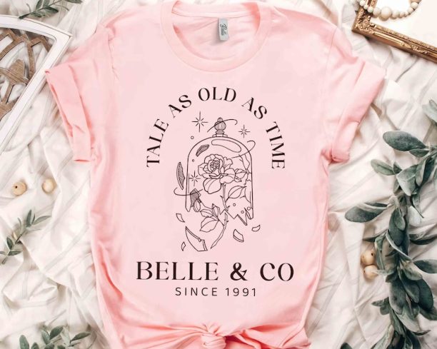 Disney Beauty and the Beast Tale As Old As Time Belle C&O 1991 Shirt