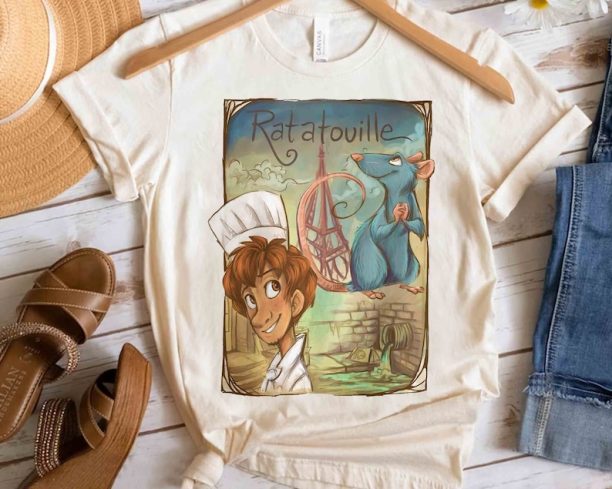 Ratatouille Remy Little Chef & Alfredo Poster Shirt, Disney Pixar Remy's Ratatouille Adventure Tee