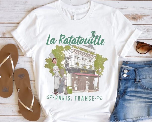 Disney Pixar Ratatouille Paris France Vintage Restaurant Shirt, Disneyland Trip