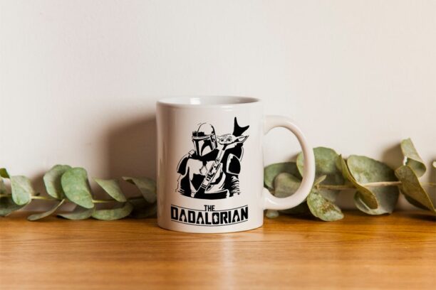 The Dadalorian Mug, Mandalorian Mug, Star Wars Mug, Baby Yoda Mug, The Mandalorian Cup, Baby Yoda Cup