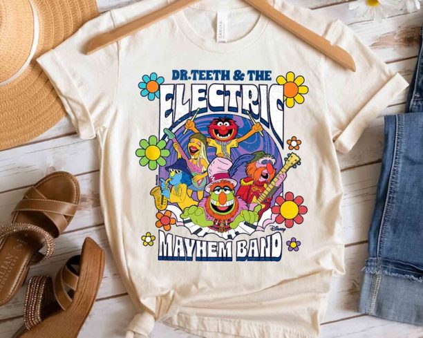 Doctor Teeth And The Electric Mayhem Rock Band Shirt, Disney Muppets Show Tee