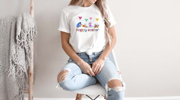 Happy Easter Winnie The Pooh Shirt, Disney Characters Easter Shirt Sweatshirt Hoodie, Gift For Easter Day