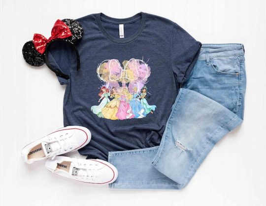 Disney Princesses Minnie Head Shirt, Disney Princess Shirt, Disney Girls Trip, Princess Shirt, Disney Women Shirt