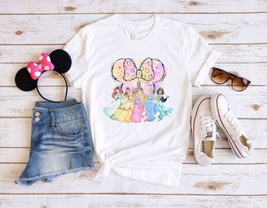 Disney Princesses Minnie Head Shirt, Disney Princess Shirt, Disney Girls Trip, Princess Shirt, Disney Women Shirt