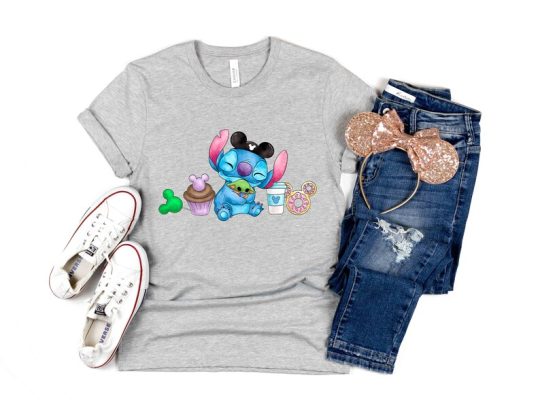 Disney Stitch Baby Yoda Snacks Shirt, Disney Snacks Shirt, Disney Family Trip Shirts, Stitch Shirt