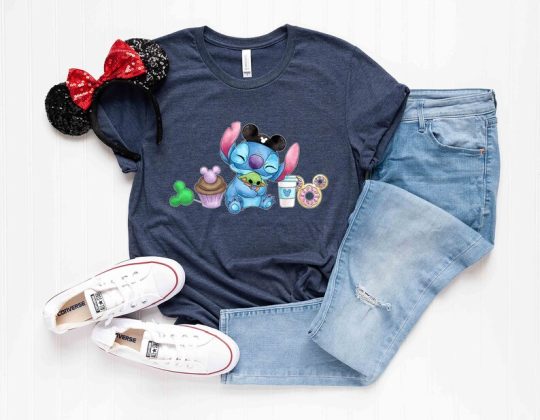 Disney Stitch Baby Yoda Snacks Shirt, Disney Snacks Shirt, Disney Family Trip Shirts, Stitch Shirt