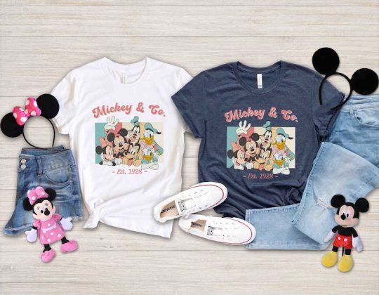 Retro Mickey & Co Est. 1928 Shirt, Mickey and Friends Shirt, Retro Vintage Disney Shirt, Disneyland Shirt