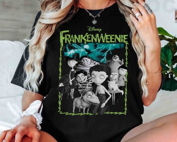 Disney Frankenweenie Characters Group Halloween Shirt, Mickey's Not So Scary Party Tee