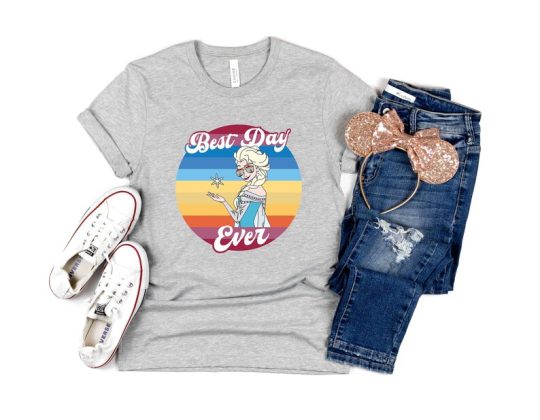 Retro Frozen Elsa Best Day Ever Shirt, Frozen Elsa Shirt, Disney Women Princess Elsa Shirt, Frozen Magic Kingdom Shirt