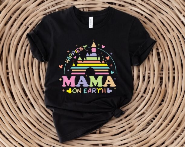 Disney Happiest Mama On Earth Shirt, Disney Mama Shirt, Disney Mom Shirt, Gift For Mom, Disney Castle Mother's Day Shirt