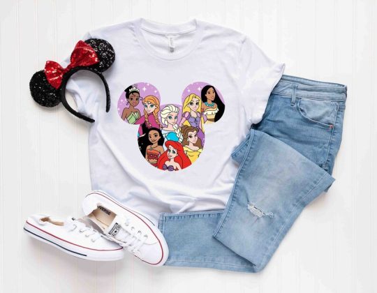 Disney Princess Mickey Ears Shirt, Disney Princess Castle Shirt, Disney Princesses T-Shirt, Disney Girls Trip Shirts