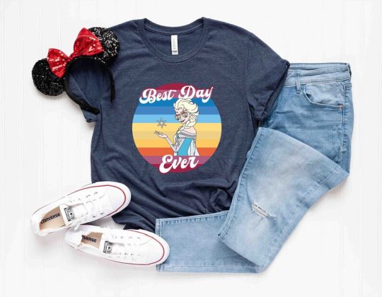 Retro Frozen Elsa Best Day Ever Shirt, Frozen Elsa Shirt, Disney Women Princess Elsa Shirt, Frozen Magic Kingdom Shirt