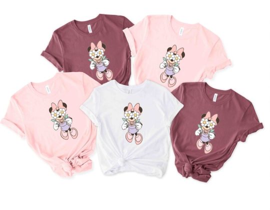 Cute Minnie Mouse with Daisy Shirt, Floral Minnie Shirt, Minnie Girls Trip Shirts, Women Disney Shirt