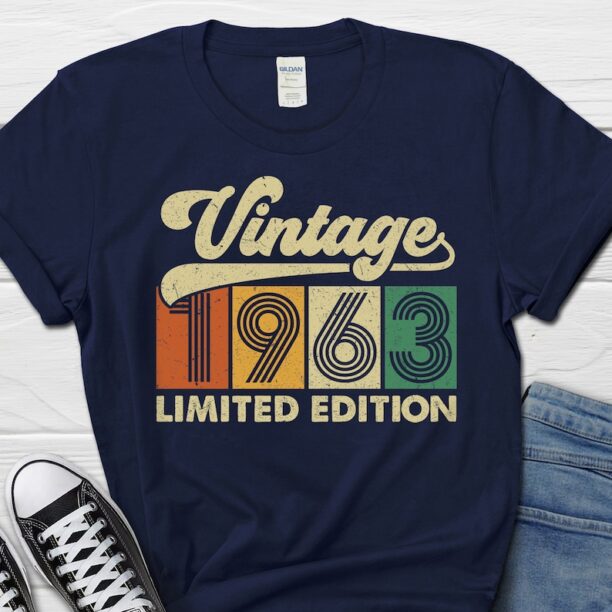 Vintage 1963 Shirt for Men, Born in the 60s Gift For Grandpa, 60th Birthday Men's T-shirt, 60th Birthday Tee For Him