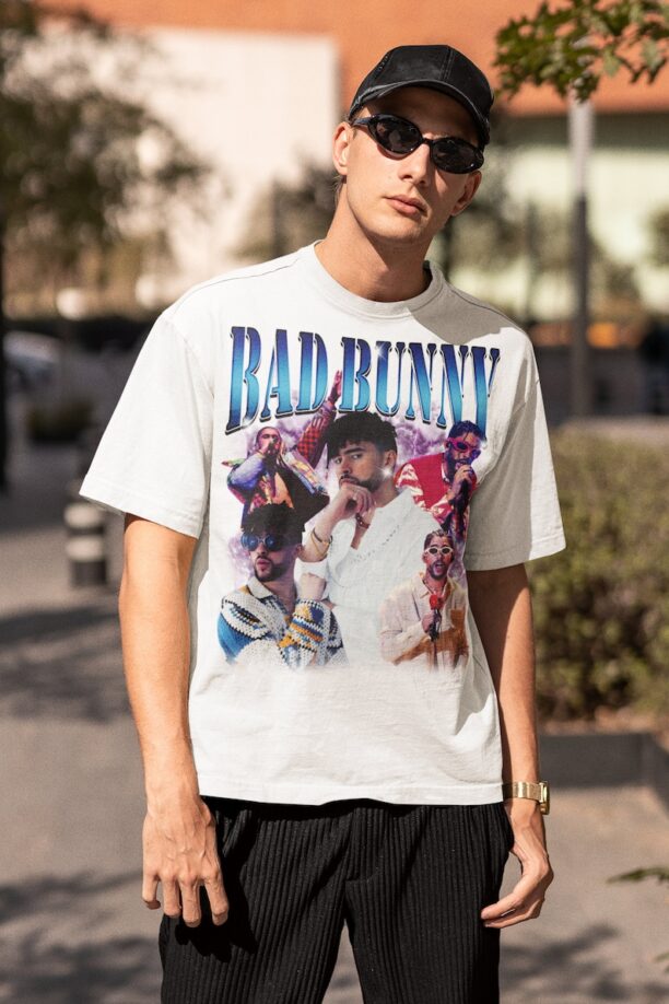 Limited BAD BUNNY Shirt Vintage 90s Grapic Tee Unisex Bad Bunny Un Verano Tshirt Bootleg horror Bad Bunny Sweatshirt