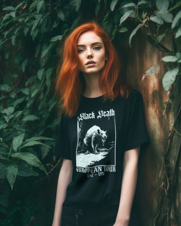 Black Death T-Shirt | Medieval Rat Shirt | Gothic Grunge Clothing | Horror Goth Aesthetic | History Shirt