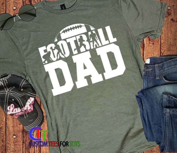 Football Shirt- Football Dad Tshirt - i love football- - Fathers day gift for dad- dad birthday gift - American