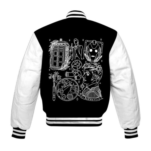 Doctor Who Doodle Art Varsity, Vintage Merch Tees Graphic Character Doctor Who Movie Tattoo Art 2023 MDA2908DT