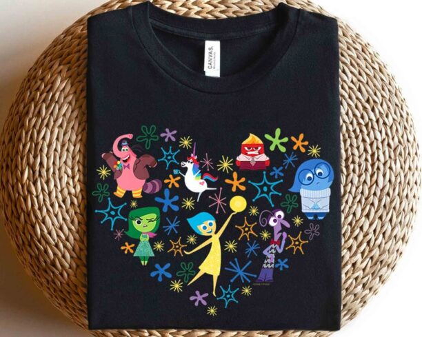 Disney and Pixar’s Inside Out Emotions Heart Shirt, Disneyland Vacation Trip