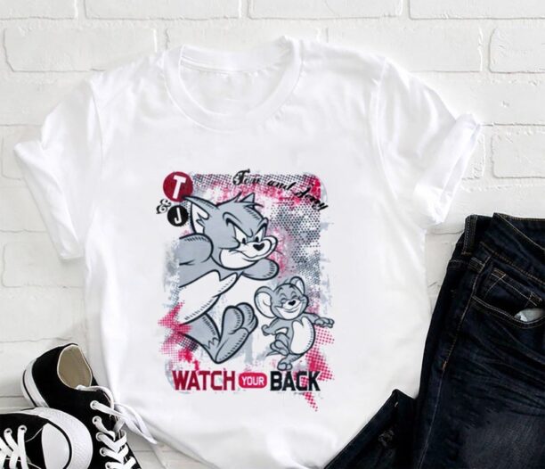 Tom And Jerry Watch Your Back T-Shirt, Tom And Jerry Shirt Fan Gifts, Tom And Jerry Cartoon Network Shirt