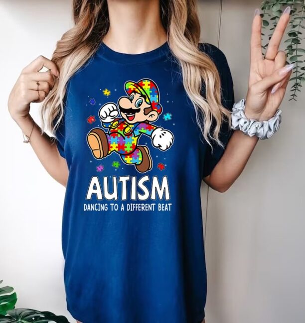 Autism Mario Shirt, Mario Autism Shirt, Super Mario Autism Shirt, Mario Autism Kids Shirt