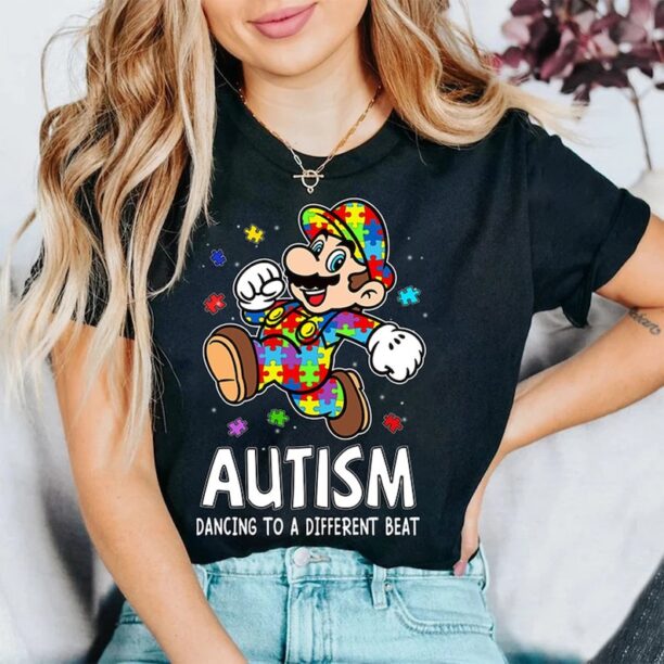 Autism Mario Shirt, Mario Autism Shirt, Super Mario Autism Shirt, Mario Autism Kids Shirt