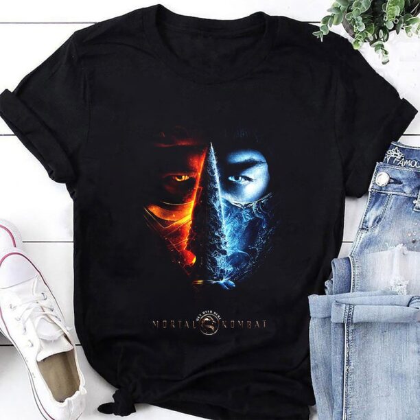 Mortal Kombat Movie Poster Featuring Sub Zero & Scorpion T-Shirt, Mortal Kombat Shirt Fan Gifts