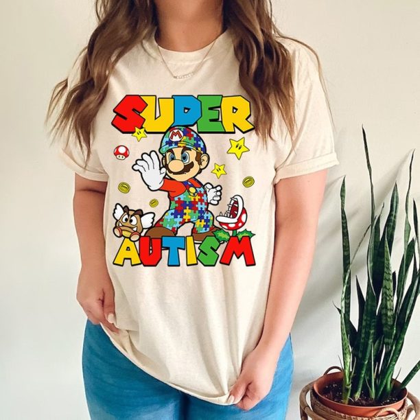 Autism Awareness Super Mario Shirt, Mario Bros Autism Shirt, Autism Awareness Shirt, Autism Day Tshirt