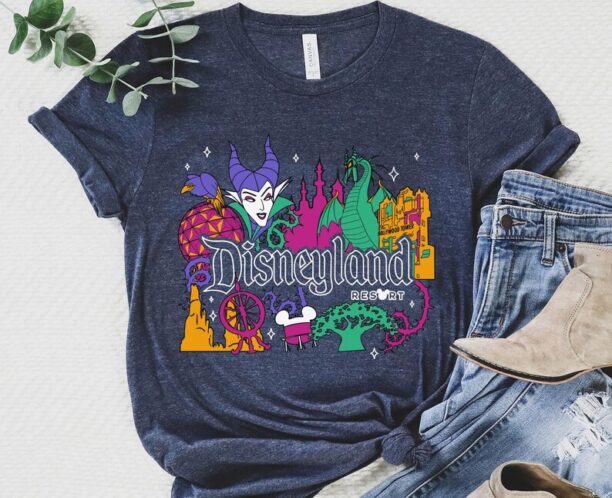 Retro Maleficent Disneyland Shirt, Sleeping Beauty Villains T-shirt, Disney Witch, Disney Family Trip