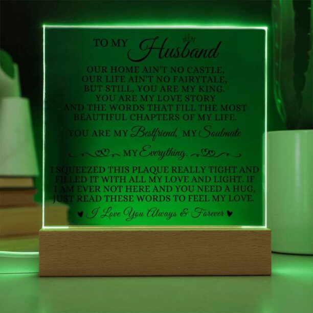 To My Husband " You Are My King" Acrylic Plaque, Unique Gift Idea from Wife, Romantic Anniversary Gift for Him