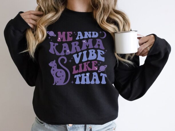 Me And Karma Vibe Like That Sweatshirt, Country Music Sweatshirt, Karma Hoodie, Concert Sweatshirt