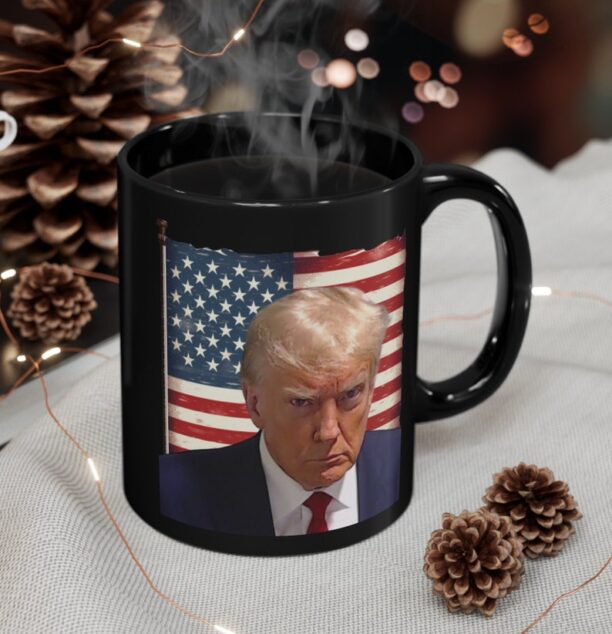 Donald Trump Mugshot Mug, Trump Mugshot Coffee Cup, American Flag Mug, Trump Mug