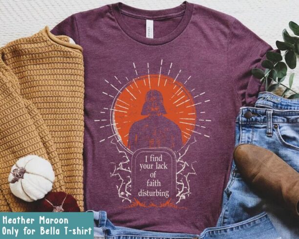 Vintage Darth Vader I Find Your Lack Of Faith Disturbing Shirt, Retro Disney Star Wars T-shirt, Hollywood Studio Tee