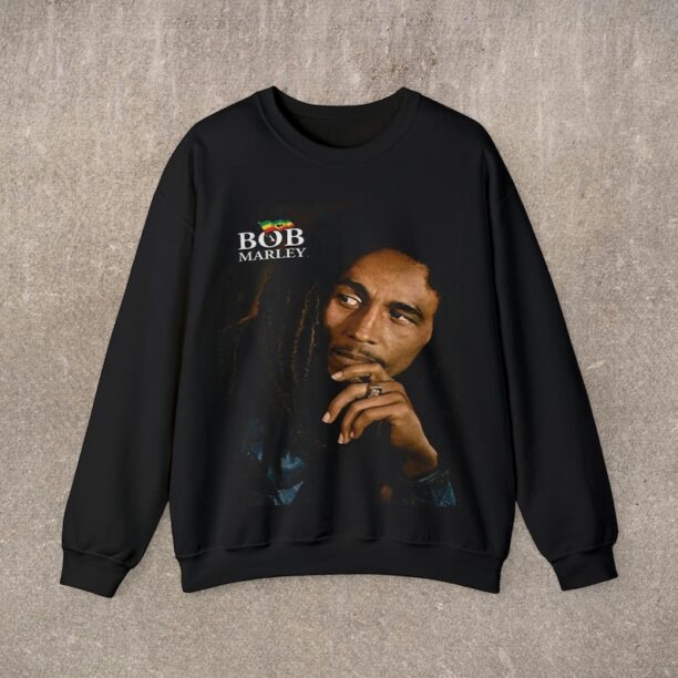 Retro Bob Marley Sweatshirt | Vintage Style | Reggae Music Merch | Unisex Crewneck Sweatshirt