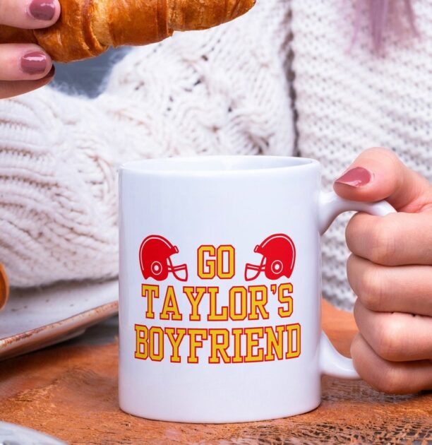 Go Taylor's Boyfriend Mug Fan Gift for Her Football Travis and Taylor Era Love Story Kansas City Mug Gift for Taylor