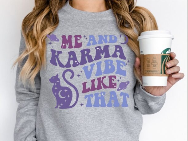 Me And Karma Vibe Like That Sweatshirt, Country Music Sweatshirt, Karma Hoodie, Concert Sweatshirt