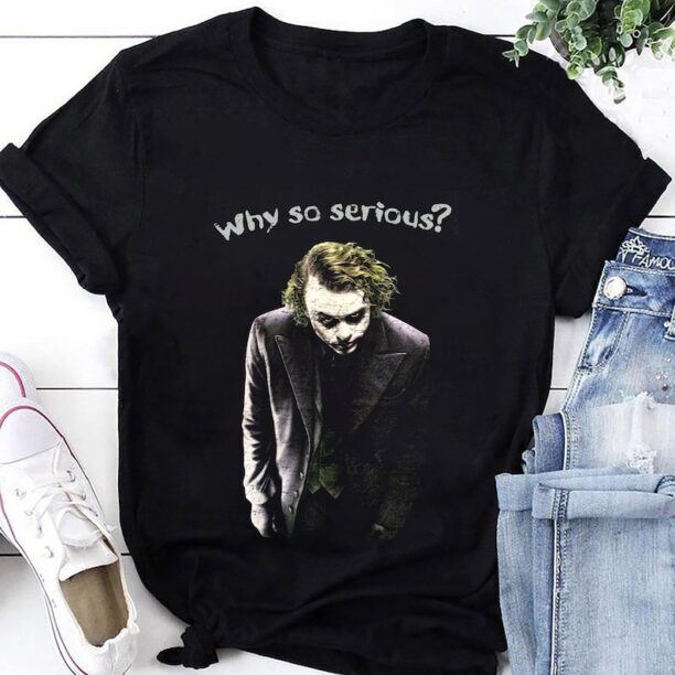 The Joker Why So Serious T-Shirt, Joker Shirt Fan Gifts, Joker Heath Ledger Shirt, Joker Movie Shirt, Joker Vintage