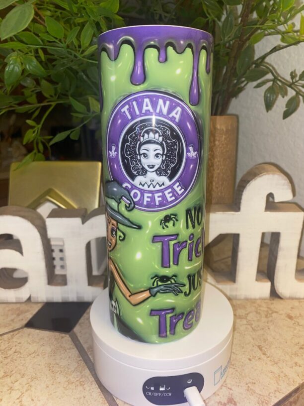 Princess Tiana Halloween Tumbler | Sublimation tumbler | Halloween | Trick or Treat | Starbucks Coffee