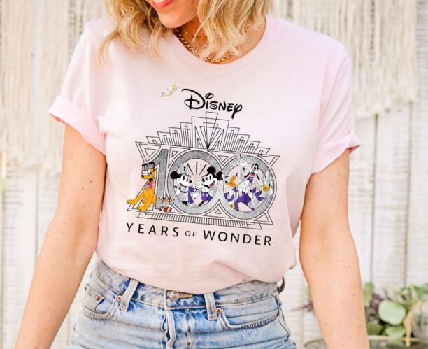 Mickey and Friends Disney 100 Years Of Wonder Shirt, Walt Disney T-shirt, Disneyland 2023 Trip, 100th Anniversary Tee