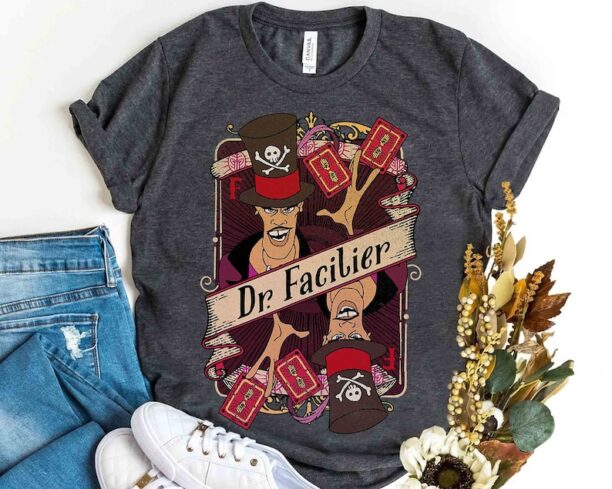 Villains Dr. Facilier Playing Card Retro T-Shirt, Disney Princess And The Frog Tee