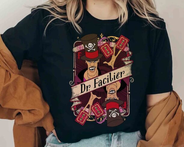 Villains Dr. Facilier Playing Card Retro T-Shirt, Disney Princess And The Frog Tee