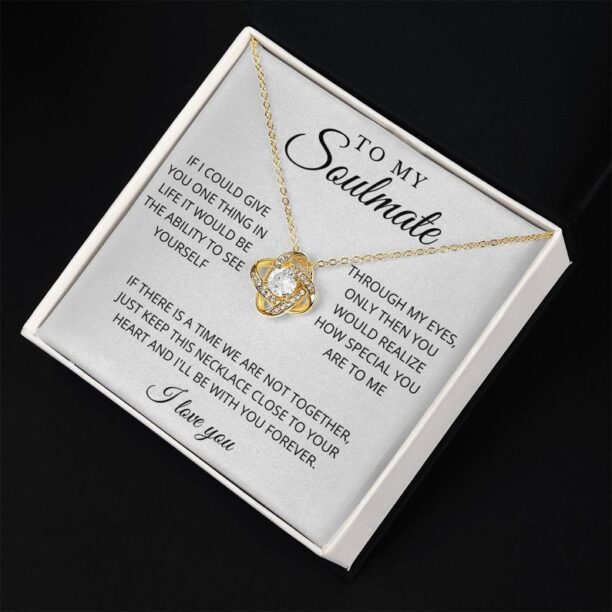 To My Soulmate Necklace, Soulmate Gift, Anniversary Gift for Her, Birthday Christmas Gift for Girlfriend Wife