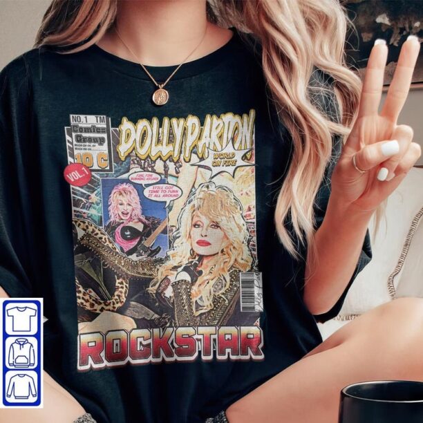 Dolly Parton Shirt, retro Vintage Dolly Parton Shirt, Album Rockstar 2023 Graphic Tee , Sweatshirt, Hoodie