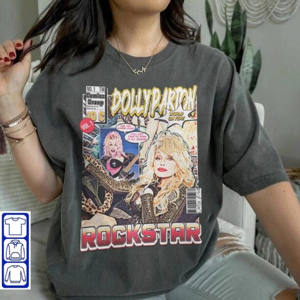 Dolly Parton Shirt, retro Vintage Dolly Parton Shirt, Album Rockstar 2023 Graphic Tee , Sweatshirt, Hoodie