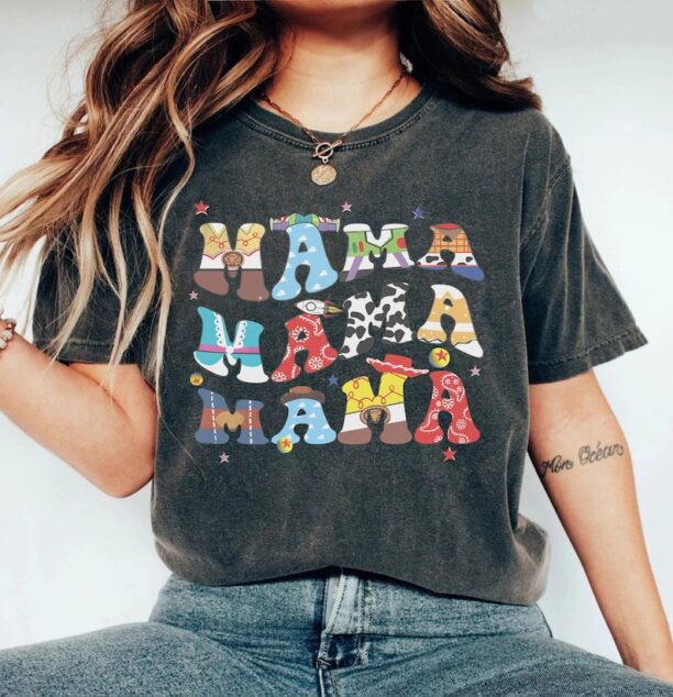 Comfort Colors Vintage Disney Toy Story Mama Shirt, Disney Shirt, Toy Story Shirt, Disneyland Shirts, Disney Pixar Shirt